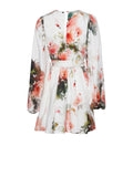 Dress with Artistic Pattern and Flowing Sleeves