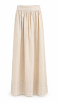 Embellished Pleated Maxi Skirt