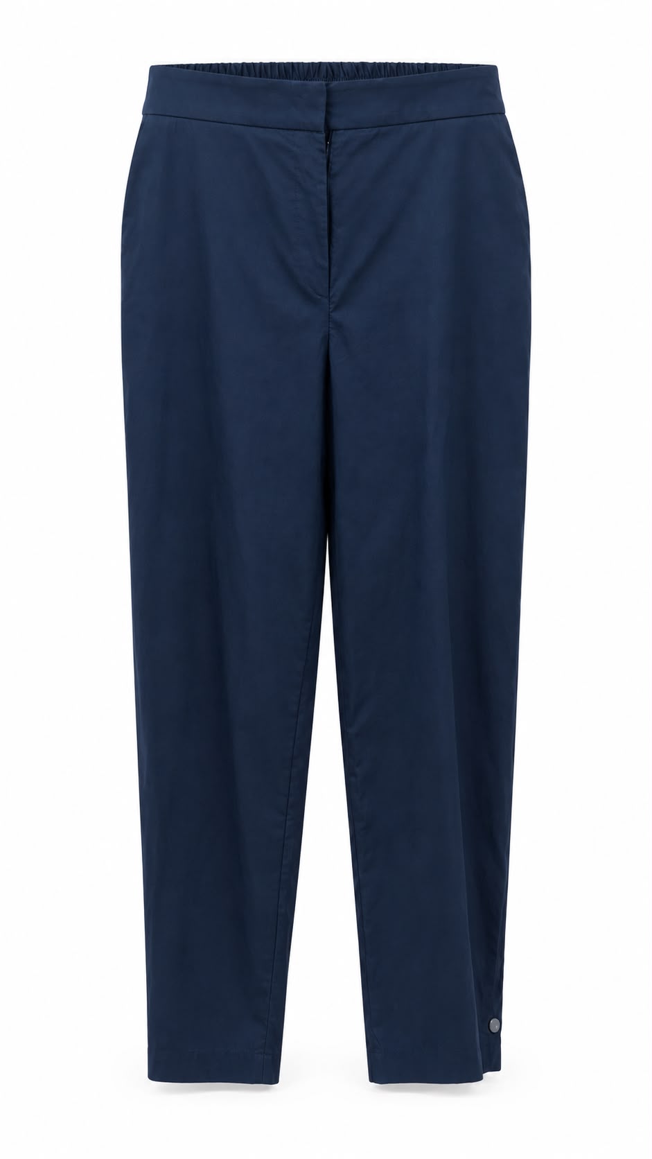 Navy Straight-Leg Trousers