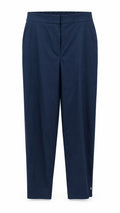 Navy Straight-Leg Trousers