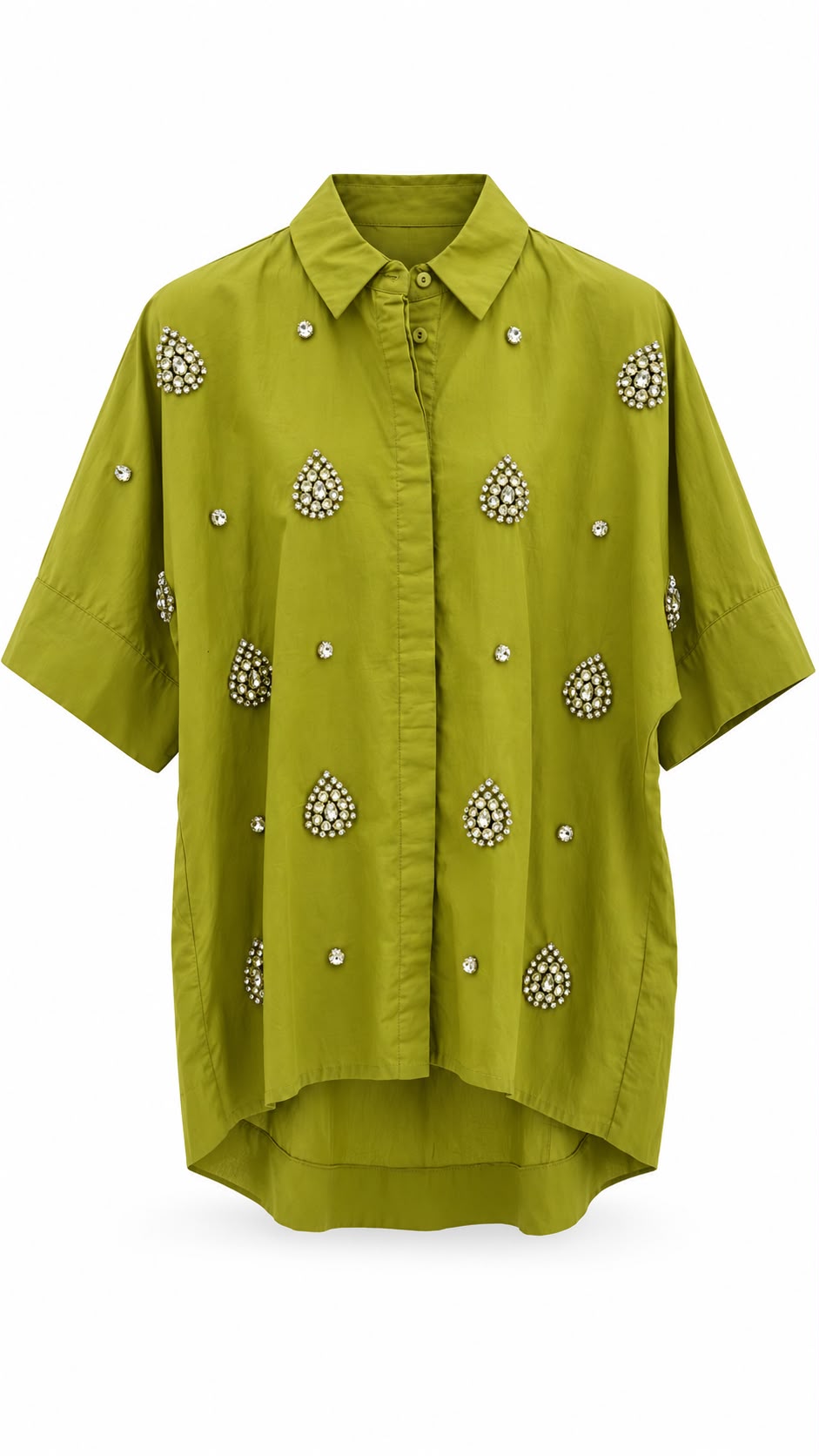 Crystal-Embellished Oversized Shirt