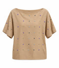 Studded Boat-Neck Top